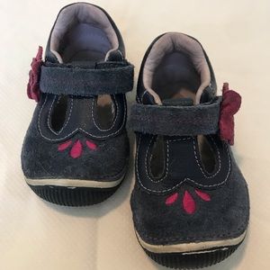 Stride Rite Navy Blue Size 6.5 Suede Leather